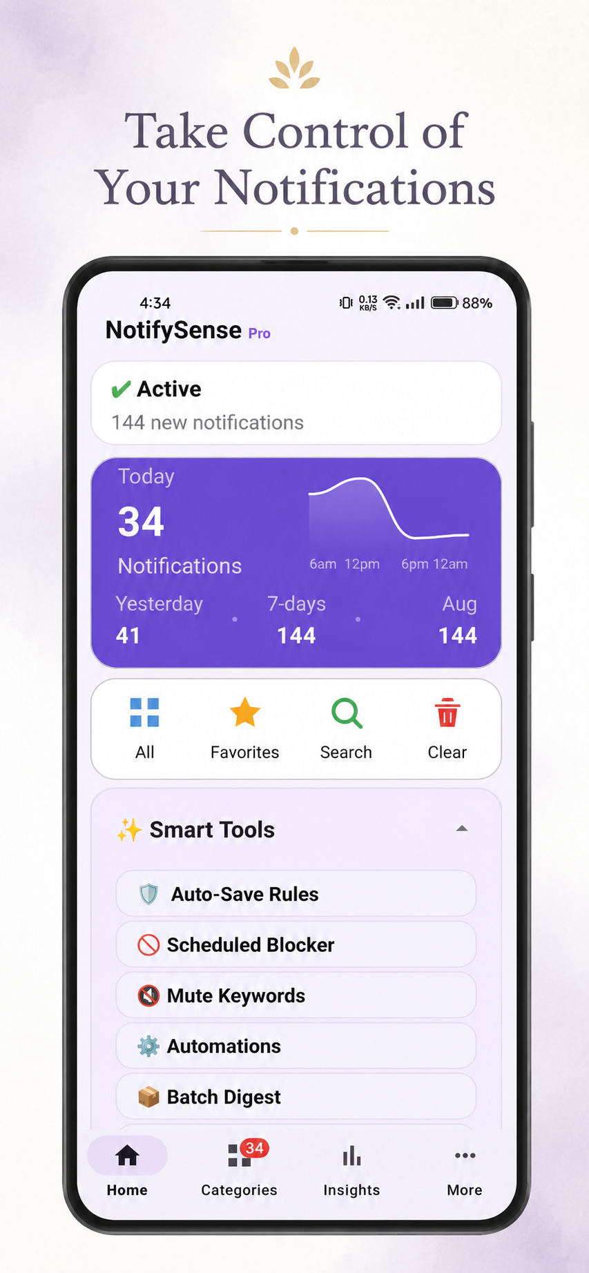 NotifySense Screen 1